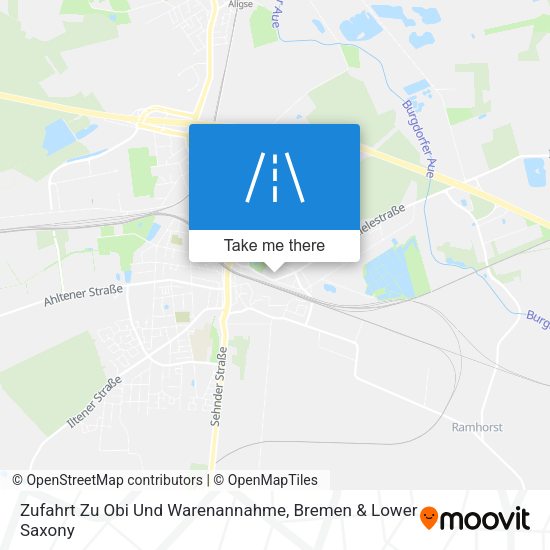 Zufahrt Zu Obi Und Warenannahme map