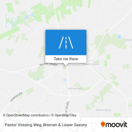 Pastor Vossing Weg map