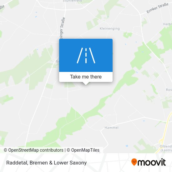 Raddetal map