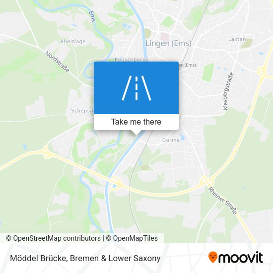 Möddel Brücke map