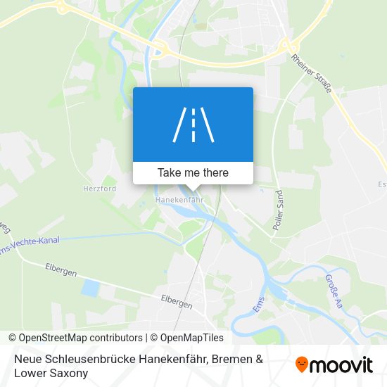 Neue Schleusenbrücke Hanekenfähr map