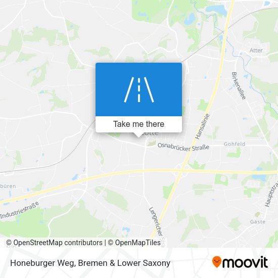 Honeburger Weg map