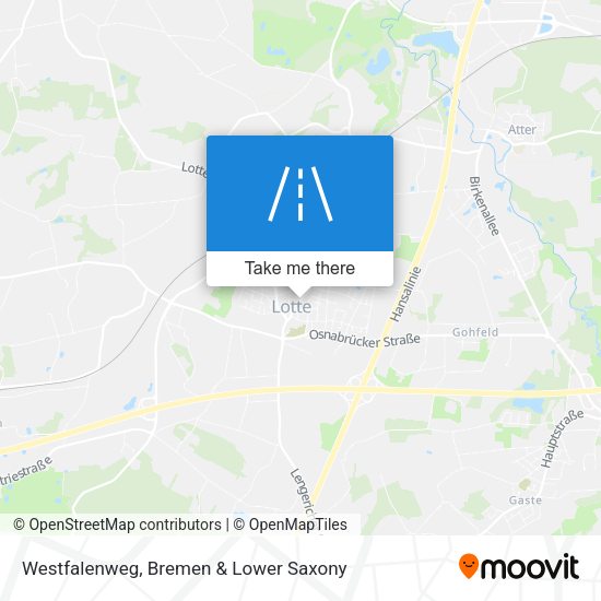Westfalenweg map