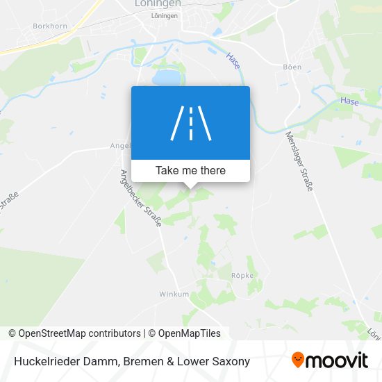 Huckelrieder Damm map
