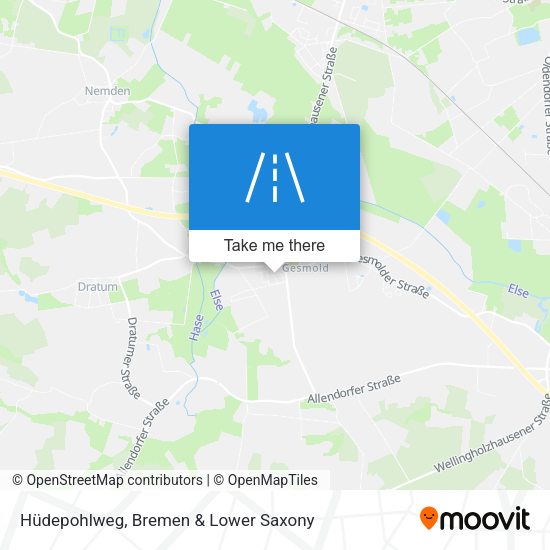 Hüdepohlweg map