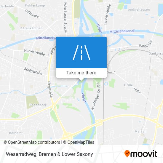 Weserradweg map