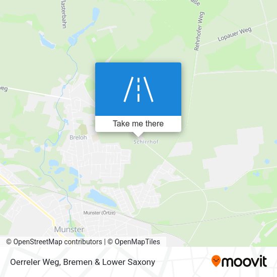Oerreler Weg map