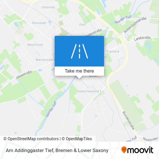 Am Addinggaster Tief map