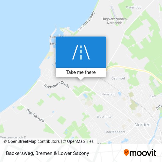 Backersweg map