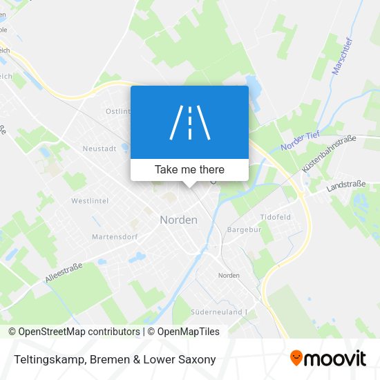 Teltingskamp map