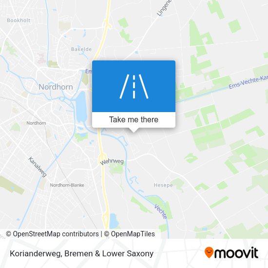 Korianderweg map