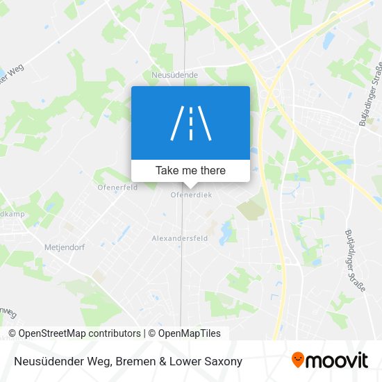 Neusüdender Weg map