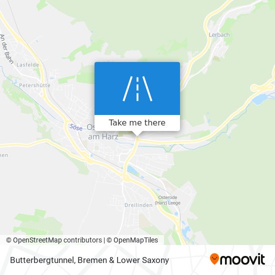 Butterbergtunnel map