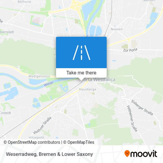 Weserradweg map