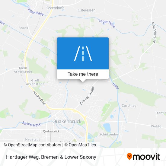 Hartlager Weg map