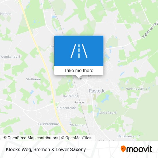 Klocks Weg map