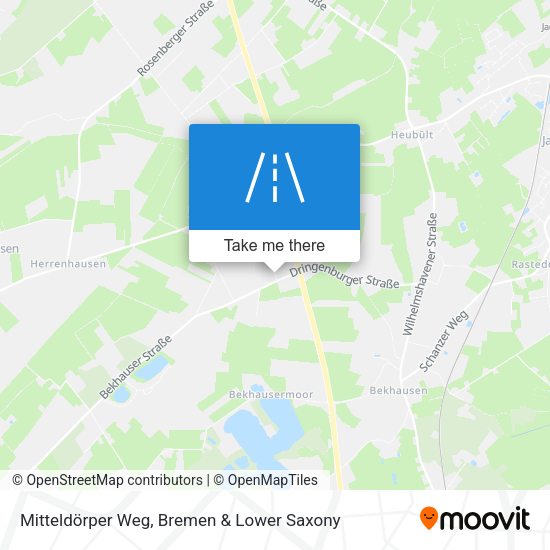 Mitteldörper Weg map