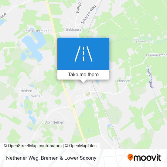 Nethener Weg map