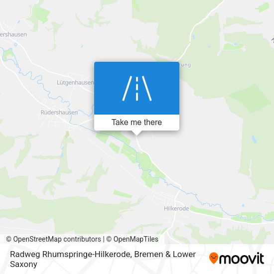 Radweg Rhumspringe-Hilkerode map