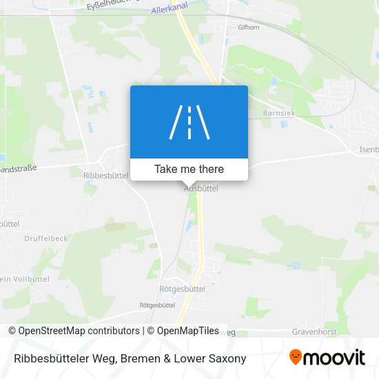 Ribbesbütteler Weg map