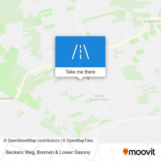 Beckers Weg map