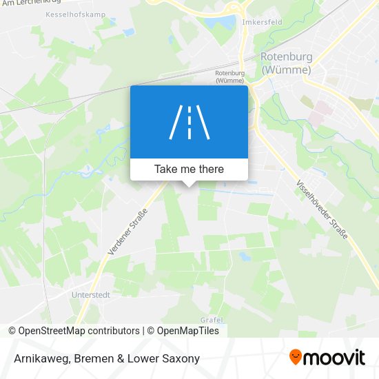 Arnikaweg map