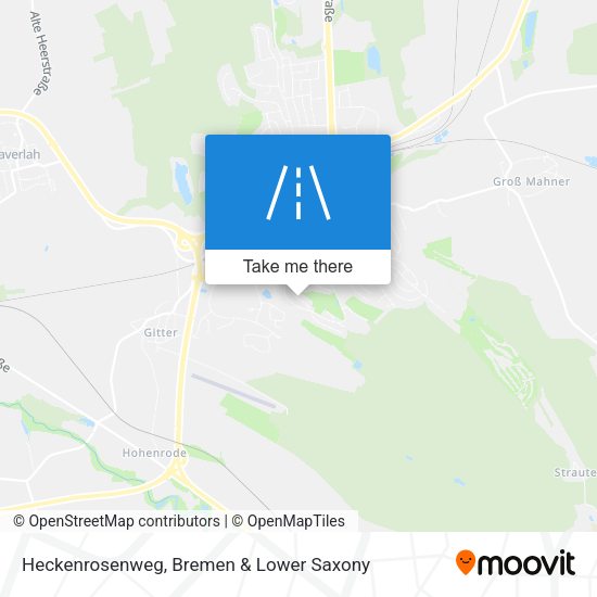 Heckenrosenweg map