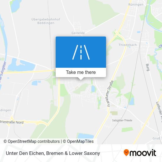 Unter Den Eichen map