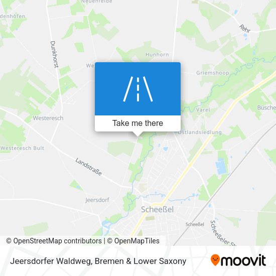 Jeersdorfer Waldweg map