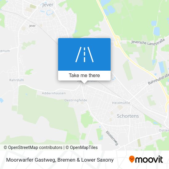 Moorwarfer Gastweg map