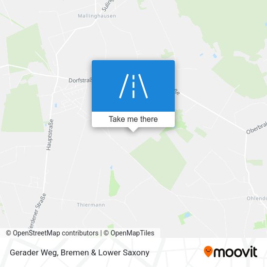 Gerader Weg map