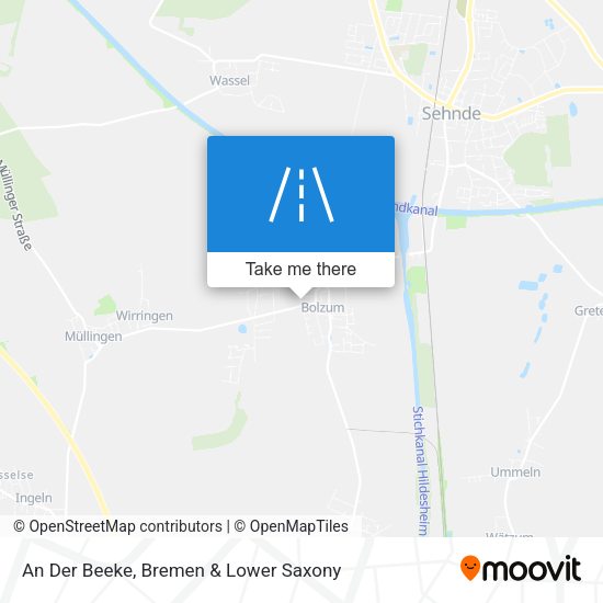 An Der Beeke map