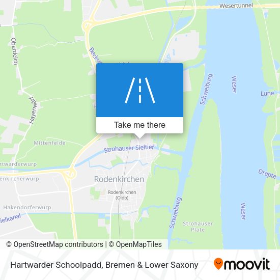 Hartwarder Schoolpadd map