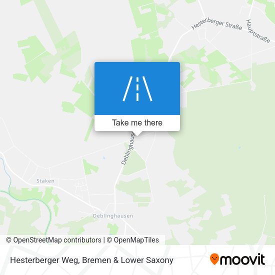 Hesterberger Weg map