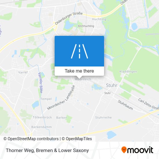 Thorner Weg map