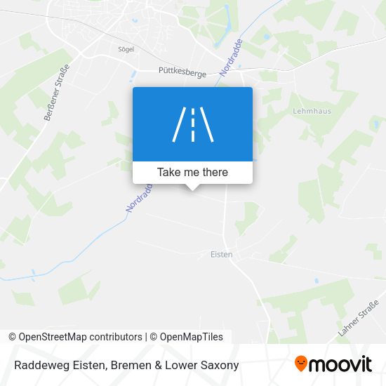 Raddeweg Eisten map