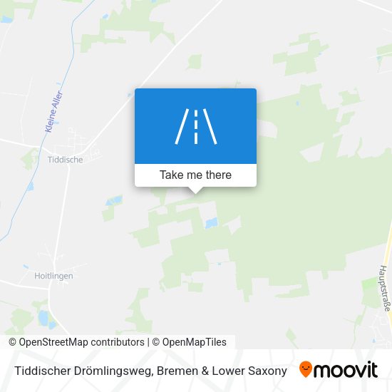Tiddischer Drömlingsweg map