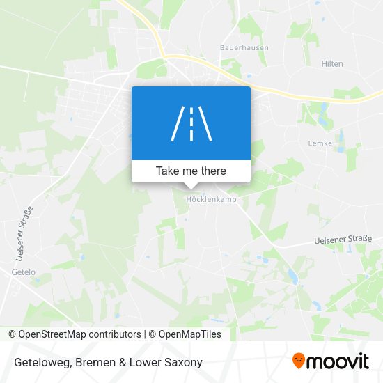 Geteloweg map