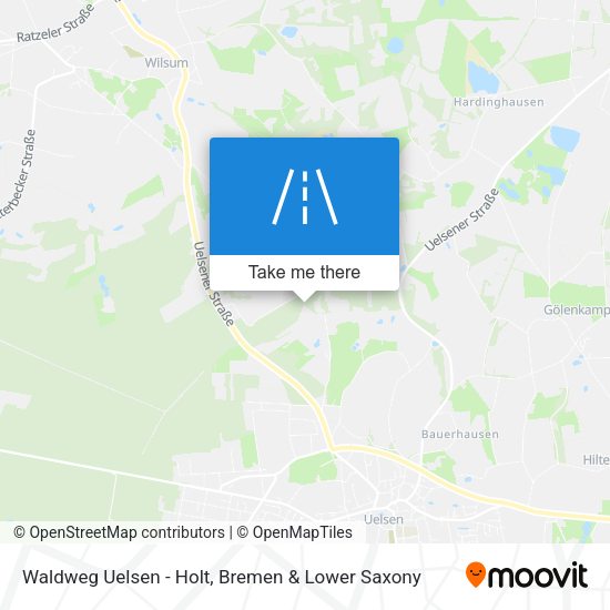 Waldweg Uelsen - Holt map