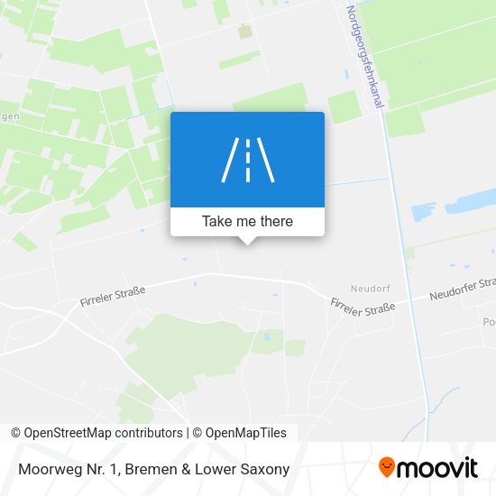 Moorweg Nr. 1 map