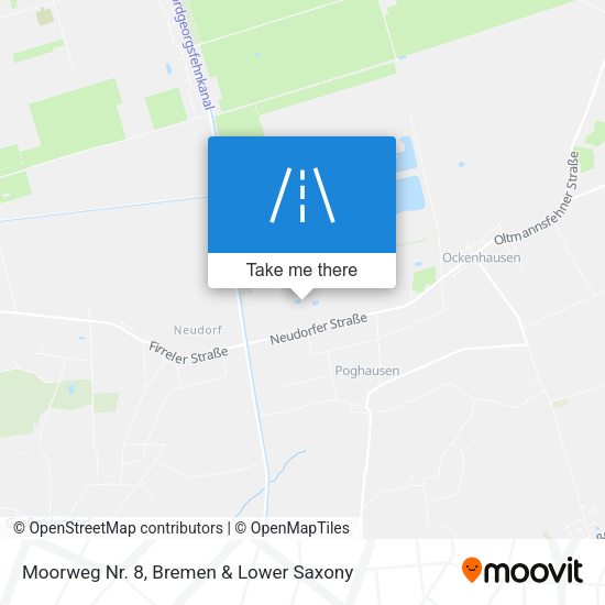 Moorweg Nr. 8 map