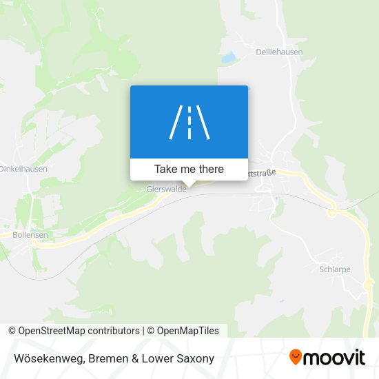 Wösekenweg map