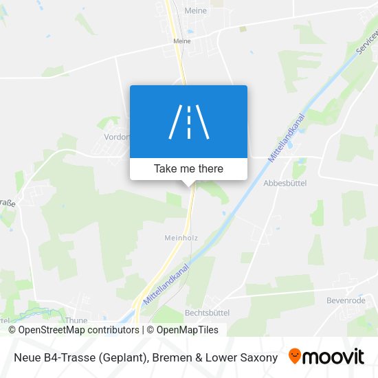 Neue B4-Trasse (Geplant) map