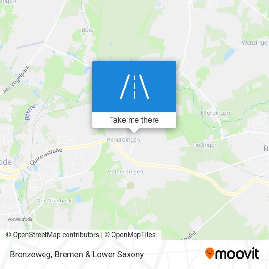 Bronzeweg map