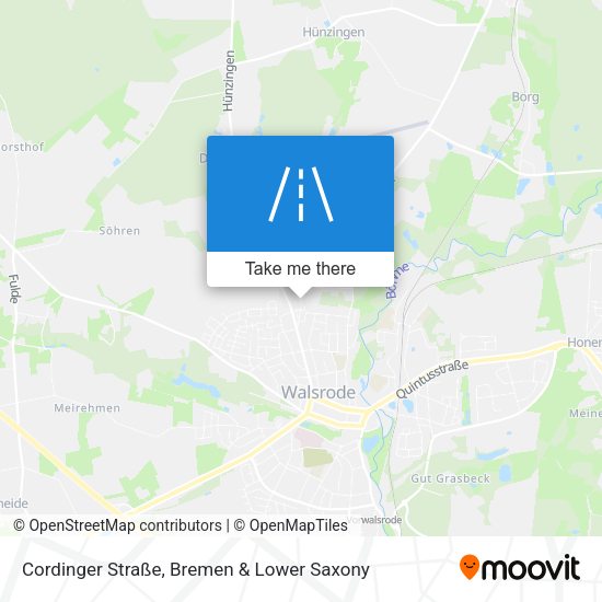 Cordinger Straße map