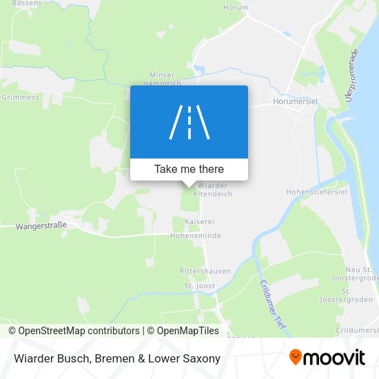 Wiarder Busch map