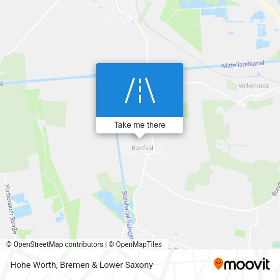 Hohe Worth map