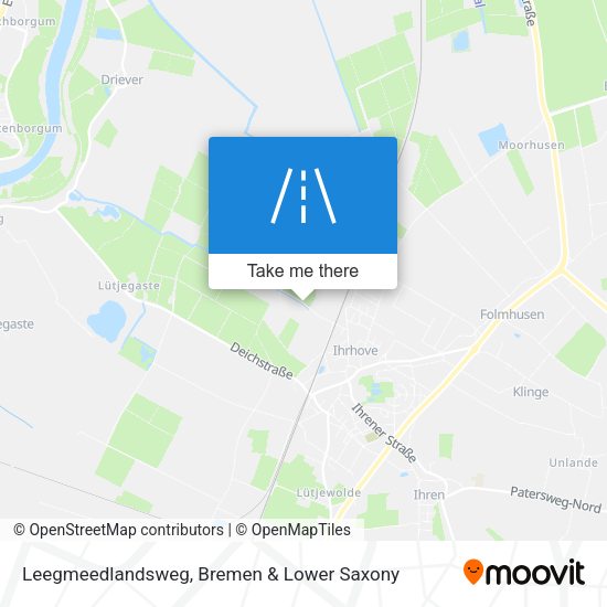 Leegmeedlandsweg map