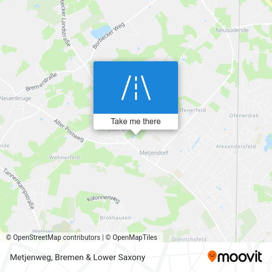 Metjenweg map