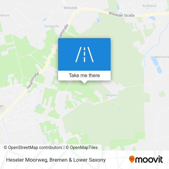 Heseler Moorweg map